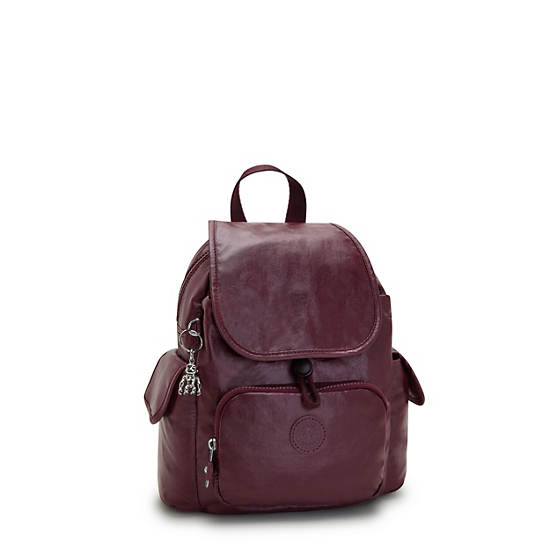 Mochilas Kipling City Pack Mini Classic Metallic Vino | MX 1480MQ